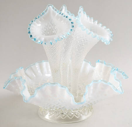 Diamond Lace-French Opalescent-Aqua by Fenton