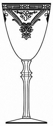 Sophia Clear (Gold Trim, Stem 55) by Glastonbury - Lotus