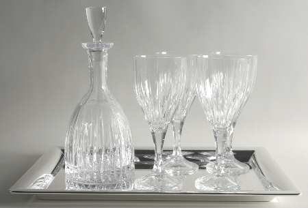 Godinger Ingrid (6 Piece) Wine Set (4 G, DECWI & Metal Tray)