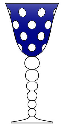 Bubbles Cobalt Blue by Godinger