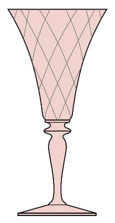 Trojan Flamingo Pink (Stem 3366, No Etch) by Heisey