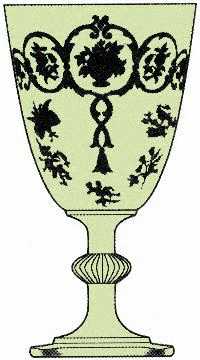 Formal Chintz Green (Stem 3390) by Heisey