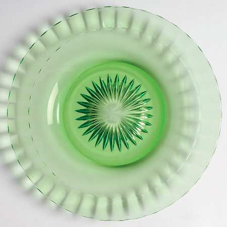 Fluted Border Green (Moongleam) by Heisey