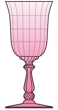 Penn Charter Pink (Checkerboard Optic) by Heisey