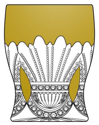 Prince of Wales Plumes Gold Trim by Heisey