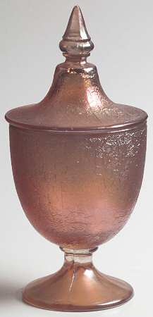 Crackle Marigold by Imperial Glass-Ohio