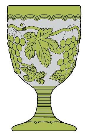 Vintage Grape Green Frost by Imperial Glass-Ohio