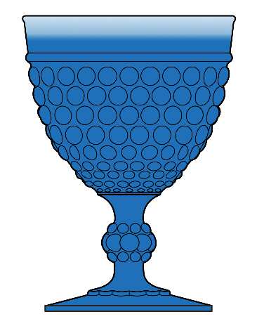 Early American Hobnail Blue Opale by Imperial Glass-Ohio