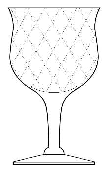 Skanda Clear (Diamond Optic) by Imperial Glass-Ohio