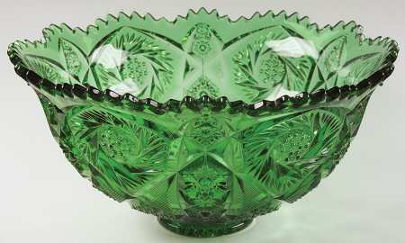 Whirling Star Light Emerald Green by Imperial Glass-Ohio