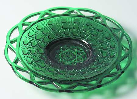 Laced Edge Stiegel Green by Imperial Glass-Ohio
