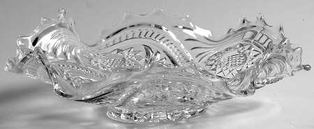 Hobstar and Tassels Clear by Imperial Glass-Ohio
