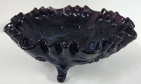 Open Rose Purple Slag by Imperial Glass-Ohio