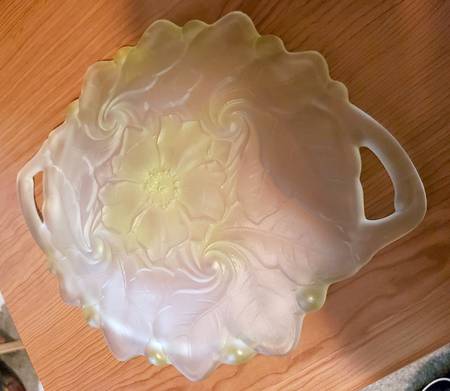 Wildrose Yellow Frosted by Indiana Glass