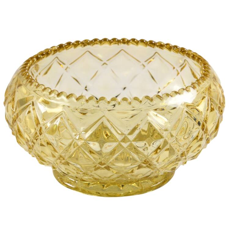 Diamond Block Yellow by Imperial Glass-Ohio
