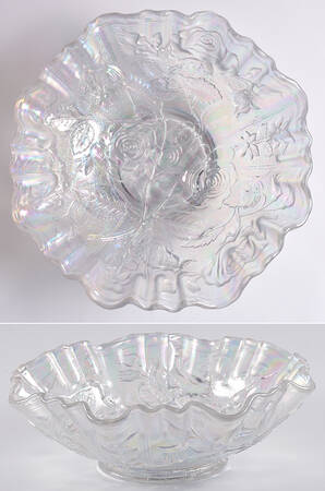 Luster Rose-White Carnival by Imperial Glass-Ohio