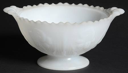 Iris Milk Glass by Jeannette
