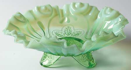 Meander Green Opalescent by Jefferson Glass