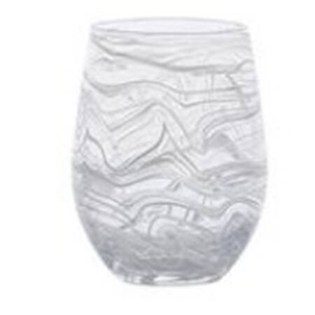 Juliska Glassware Puro Marbled White Stemless Wine