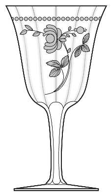 Dolly Madison Rose by Kusak Cut Glass Works