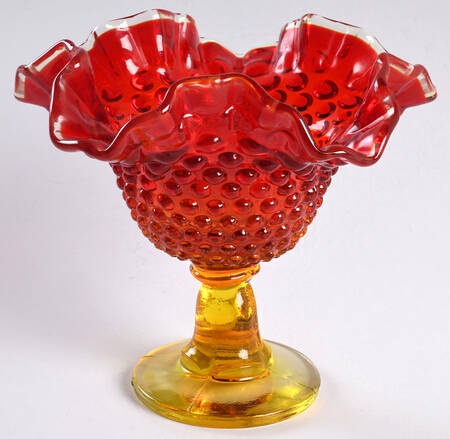 Hobnail Amberina by Kanawha