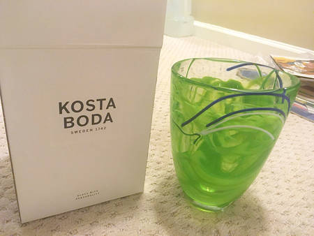 Contrast Lime Green by Kosta-Boda