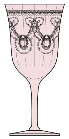 Necklace Pink (Stem 7577) (No Gold) by Morgantown