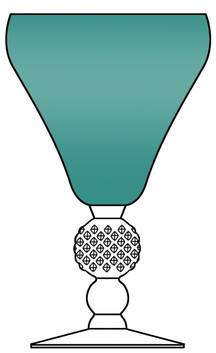 Old English Stiegel Blue Green (Golfball Stem) by Morgantown