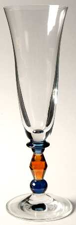 Mikasa Kensington Clear Amber Fluted Champagne