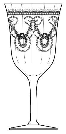 Necklace Clear (Stem 7577) by Morgantown