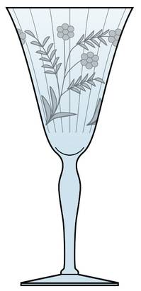 Louella (Aqua) Stem #7604-1-2) by Morgantown
