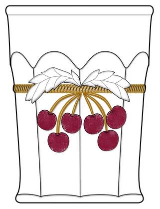 Cherry and Cable Clear Ruby by Northwood