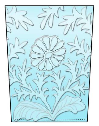 Daisy and Fern Blue Opalescent by Northwood