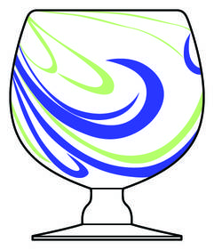 Cobalt & Green Swirl by Pier 1