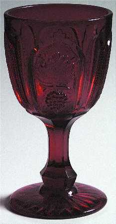 Magnet and Grape Ruby by L G Wright Glass