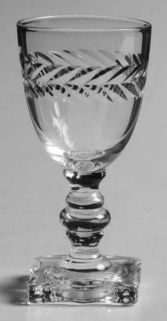 Seneca Laurel (Square Base) Cordial Glass