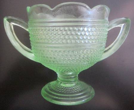 Tiny Hobnail Green by Smith Glass 