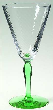 14187 Green Spiral Optic by Tiffin-Franciscan