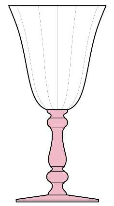 15001 Pink (Pink Stem, Clear Bowl) by Tiffin-Franciscan