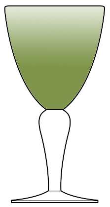 Clear Glass Tapered Olive Green by Tag Ltd