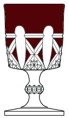 Triple Triangle Ruby by US Glass