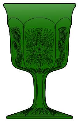 Paneled Thistle-Green by Unknown Manufacturer