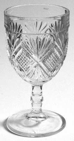 Diamonds with Double Fans Clear by Indiana Glass