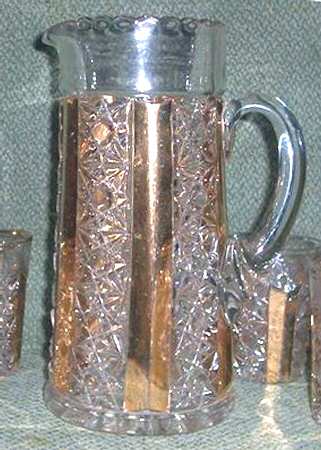 Stars and Bars Clear (Gold Trim) by US Glass