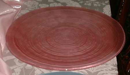 Viking Ripples Cranberry (Satin) Dinner Plate
