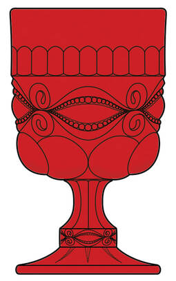 Eyewinker Ruby by L G Wright Glass