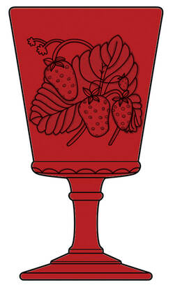 Strawberry and Currant Ruby by L G Wright Glass