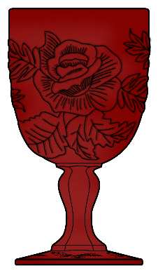 Wild Rose Ruby by L G Wright Glass