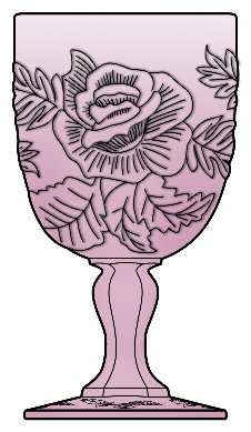 Wild Rose Pink by L G Wright Glass