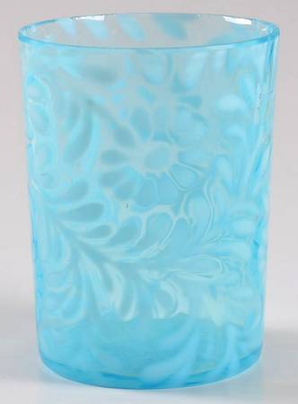 Daisy and Fern Blue by L G Wright Glass